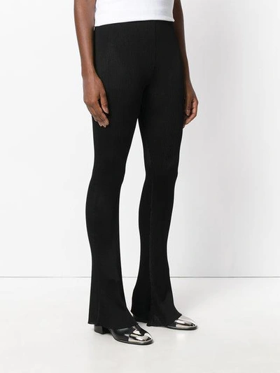 Givenchy Flared Ribbed Trousers - Black In Black