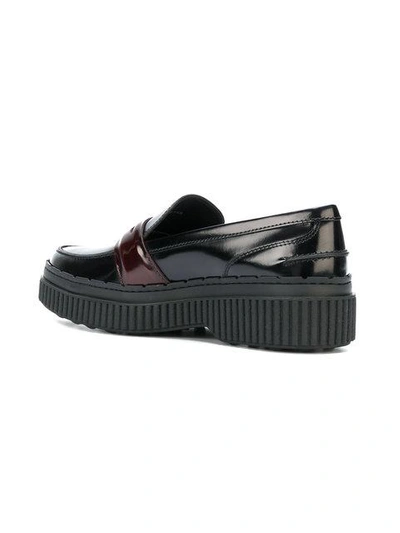 Shop Tod's Flatform Loafers In Black