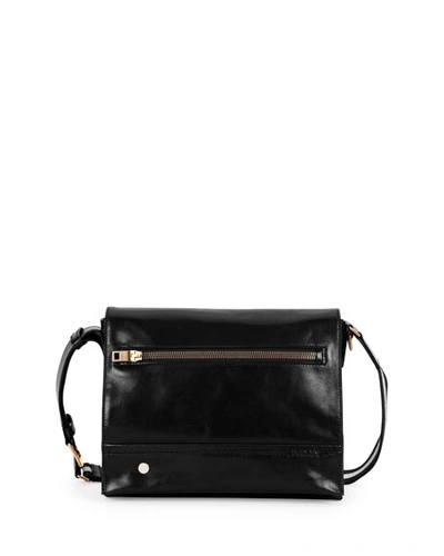 Bally Smooth-leather Messenger Bag, Black