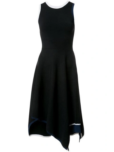 Shop Derek Lam 10 Crosby Asymmetrical Hem Dress With Contrast Binding