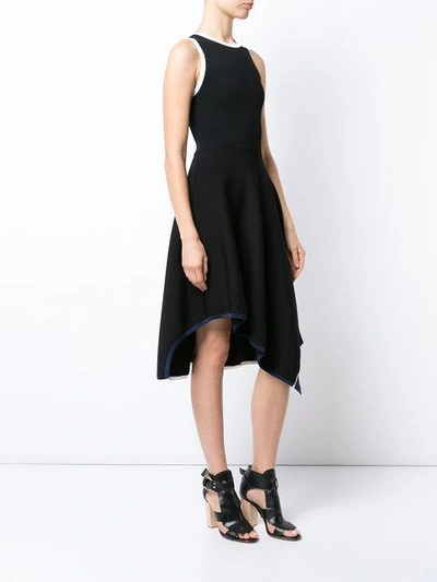 Shop Derek Lam 10 Crosby Asymmetrical Hem Dress With Contrast Binding
