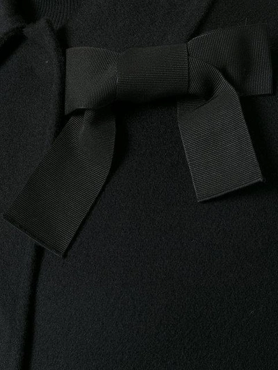 Shop Fendi Embroidered Cape Coat - Black
