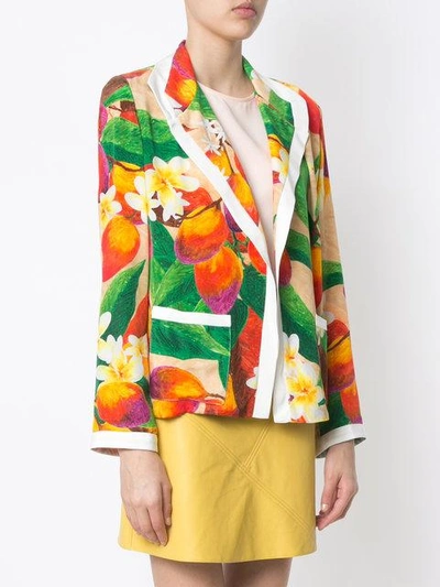 Shop Isolda Printed Blazer In Multicolour