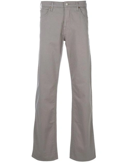 Shop Armani Jeans Loose-fit Bootcut Jeans - Grey