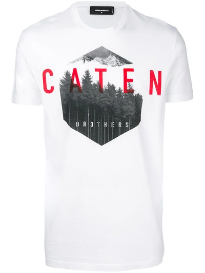 Dsquared2 Caten Brothers T-shirt In White