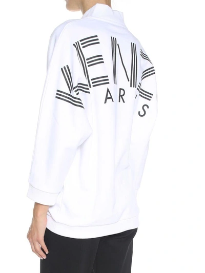 Shop Kenzo Paris Cotton-jersey Sweatshirt In Bianco