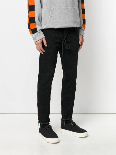 Shop Off-white Square Detail Cropped Jeans
