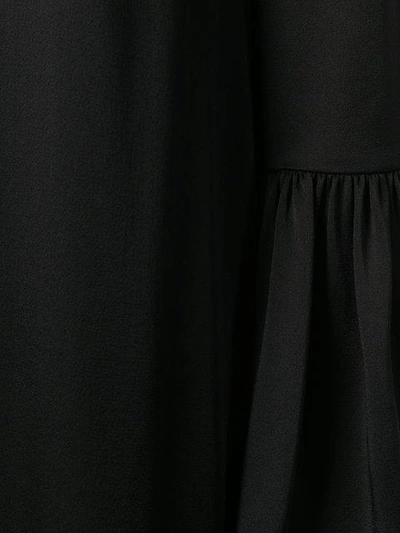 Shop Fendi Flared Sleeve Knee Length Dress In Black