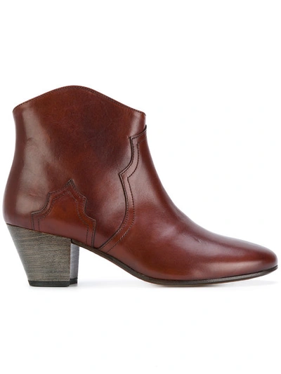 Isabel Marant Etoile 50mm Dicker Leather Ankle Boots In Cogeac