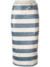 ESSENTIEL ANTWERP striped pencil skirt,DRYCLEANONLY