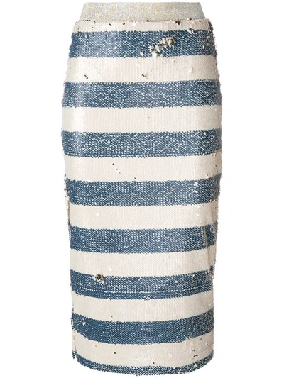 Essentiel Antwerp Striped Pencil Skirt