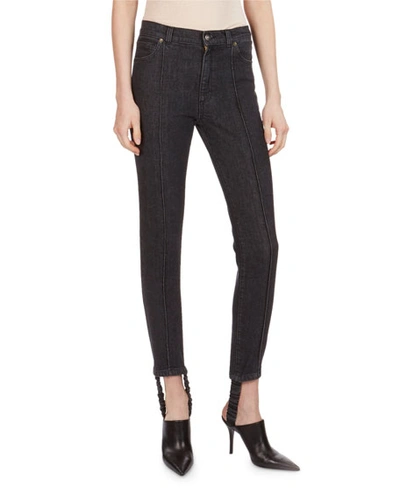 Magda Butrym Benson High-waist Skinny Stirrup Jeans, Gray
