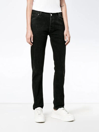 Shop Re/done Levi's Black Mid Rise Skinny Jeans