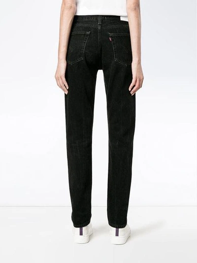 Shop Re/done Levi's Black Mid Rise Skinny Jeans