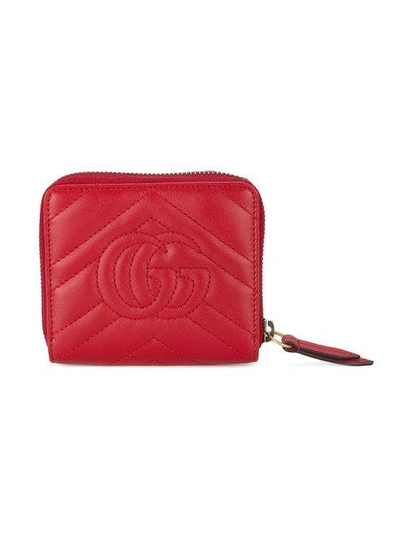 Shop Gucci Small Marmont Zip-around Wallet