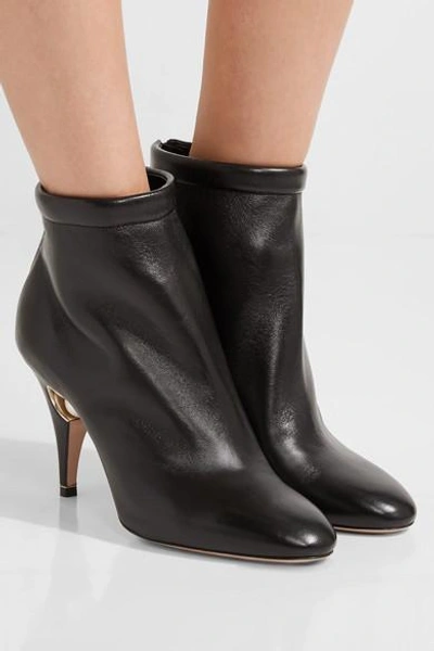 Shop Nicholas Kirkwood Penelope Embellished Leather Ankle Boots