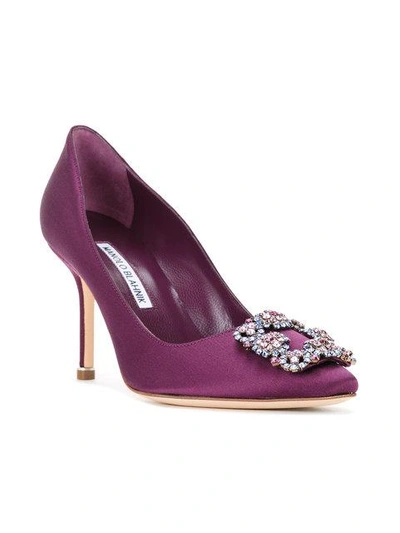 Shop Manolo Blahnik Hangisi Pumps