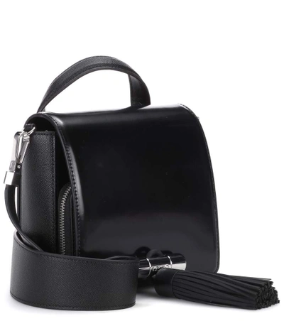 Shop Kenzo Tasselled Leather Shoulder Bag In Llack