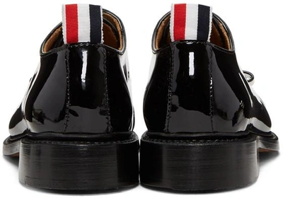 Shop Thom Browne Black Patent Wholecut Bow Oxfords In 001 Black