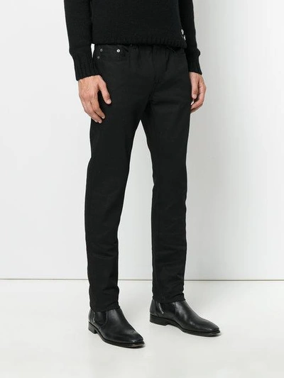 Shop Saint Laurent Skinny Fit Jeans In Black