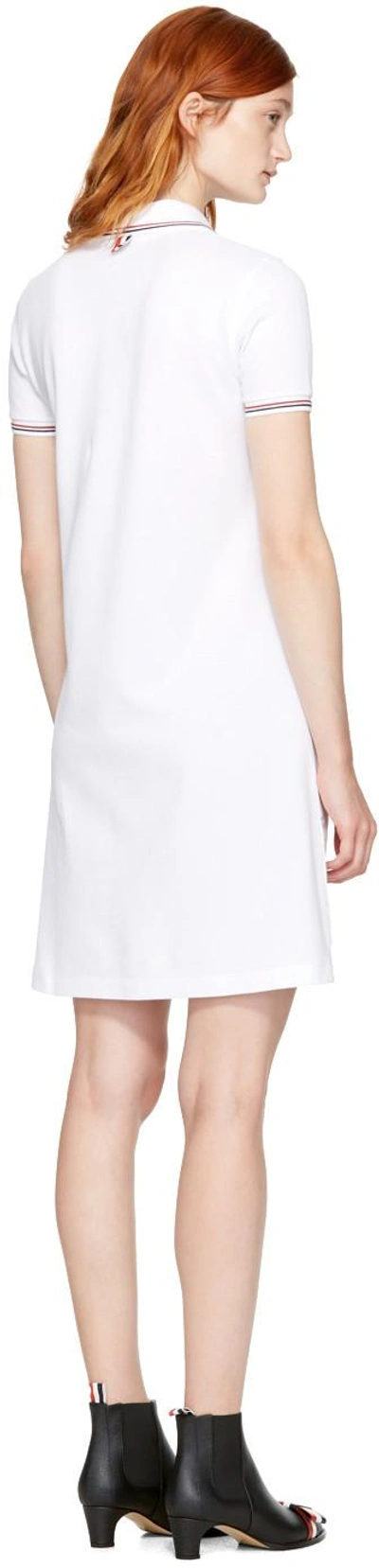 Shop Thom Browne White Short Polo Dress