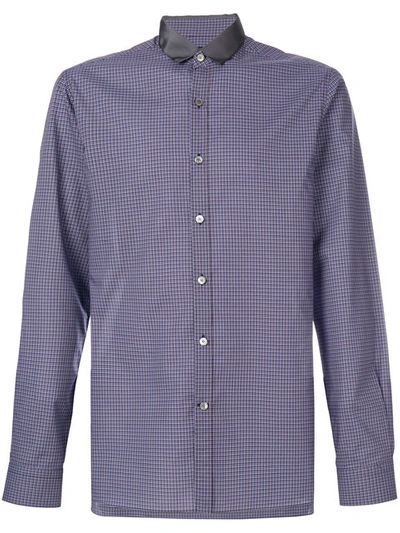 Lanvin Checked Shirt In Blue