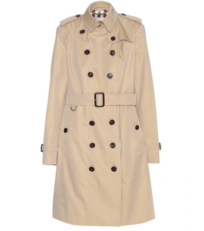 Burberry The Sandringham - Mid-length Slim Fit Heritage Trench Coat, Honey