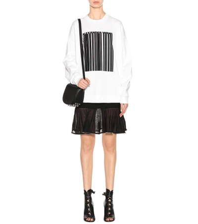 Shop Alexander Wang Oversized Cotton Sweatshirt In White