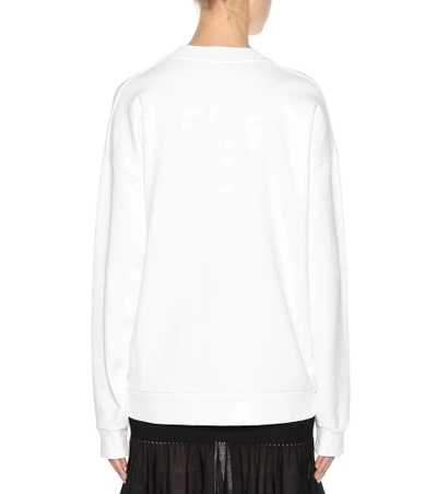 Shop Alexander Wang Oversized Cotton Sweatshirt In White