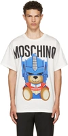 MOSCHINO White Transformers Teddy Logo T-Shirt
