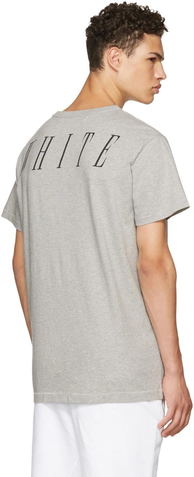 Shop Off-white Grey Nebraska T-shirt In 0720 Melange  Grey R