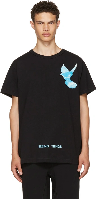 Shop Off-white Black Not Real Dove T-shirt In 1088 Black  Multicol