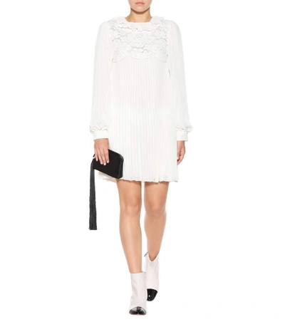 Shop Philosophy Di Lorenzo Serafini Lace-panelled Dress In White