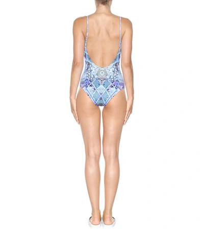Shop Camilla Embellished One-piece Swimsuit In The Llue Market