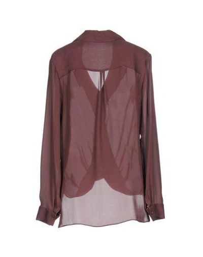 Shop L Agence Blouse In Maroon
