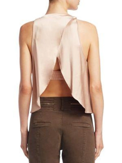 Shop A.l.c Open-back Sleeveless Top In Sepia