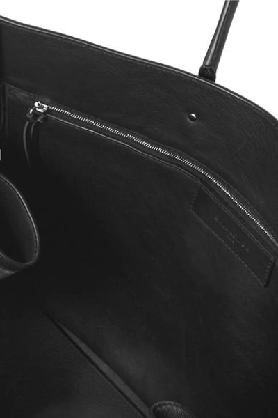 Shop Balenciaga Papier Za A4 Textured-leather Tote In Black