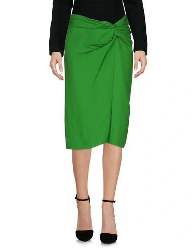 Cedric Charlier Knee Length Skirt In Emerald Green