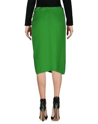 Shop Cedric Charlier Knee Length Skirt In Emerald Green