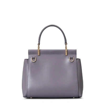Shop Roger Vivier Viv' Cabas Mini In Leather In Violet