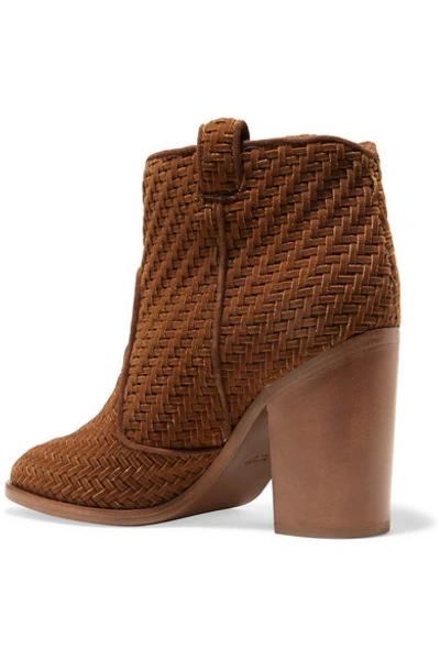 Shop Laurence Dacade Nico Herringbone Velvet Ankle Boots