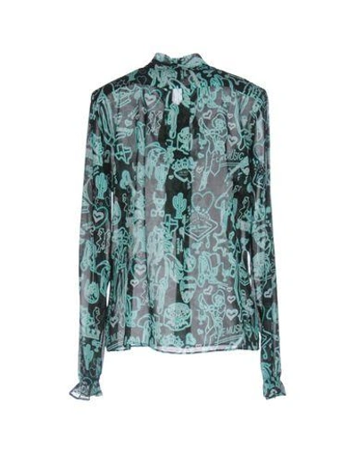 Shop Just Cavalli Patterned Shirts & Blouses In Green