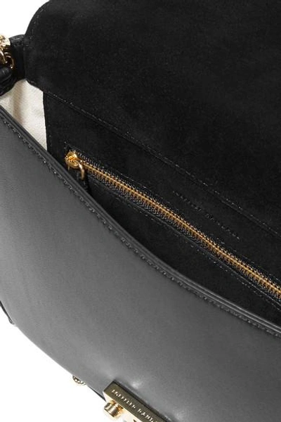 Shop Loeffler Randall Lock Leather And Nubuck Shoulder Bag
