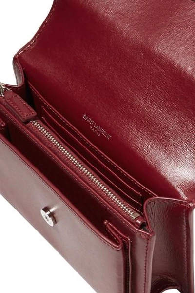 Shop Saint Laurent Sunset Textured-leather Shoulder Bag