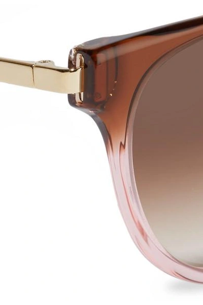 Shop Thierry Lasry Gummy Cat-eye Acetate And Gold-plated Sunglasses In Pink