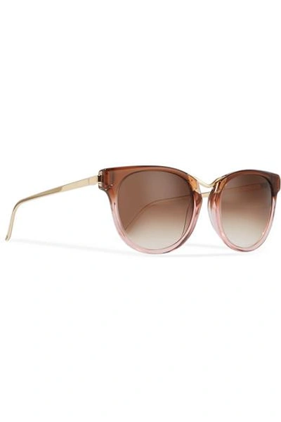 Shop Thierry Lasry Gummy Cat-eye Acetate And Gold-plated Sunglasses In Pink