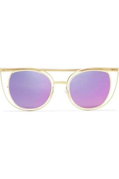 Thierry Lasry Eventually Cat-eye Gold-tone Sunglasses | ModeSens