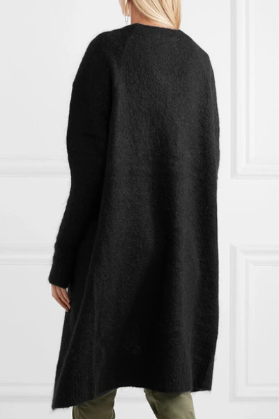 Shop Acne Studios Raya Knitted Cardigan In Black