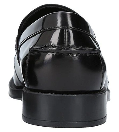 Shop Tod's Penny Patent Leather Loafers In Black