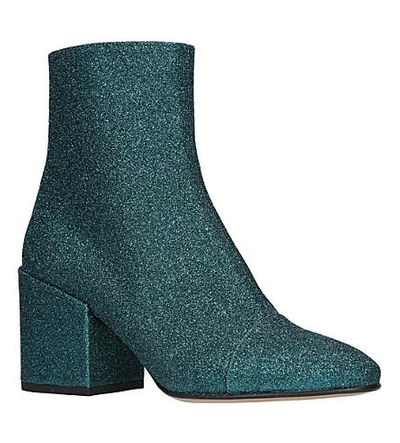 Shop Dries Van Noten Glitter Ankle Boots In Turquoise